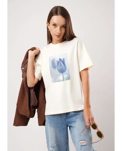 CLE Футболка жен. 267076кк_п, молочный