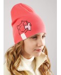 CLE Шапка дет. 567374рп, св.красный/молочный