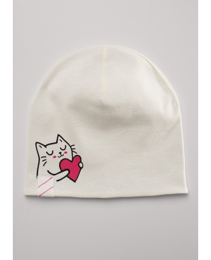 CLE Шапка дет. 567374рп, молочный/св.сиреневый