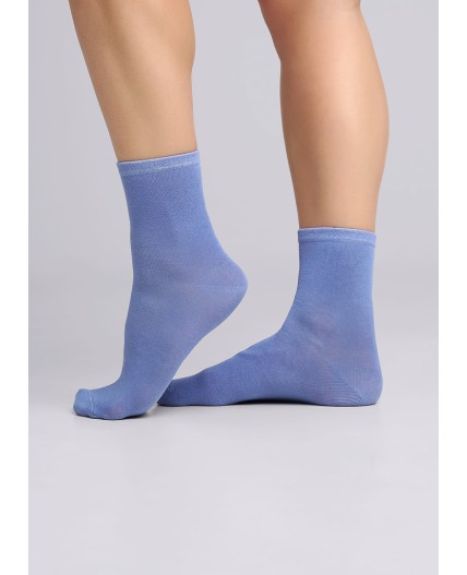 ЭЙС Носки жен.Д101ш  хл70%+эл, голубой