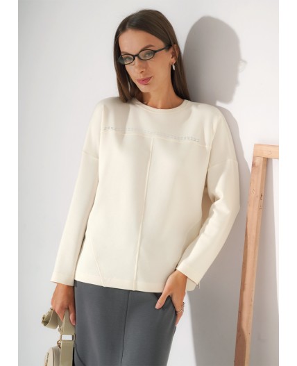 CLE Джемпер жен. 267181/200сд_п, молочный