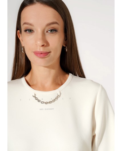 CLE Джемпер жен. 267182/200сд_п, молочный