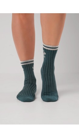 CLE Носки жен.Д5639 карелия хл+эл, зелёный