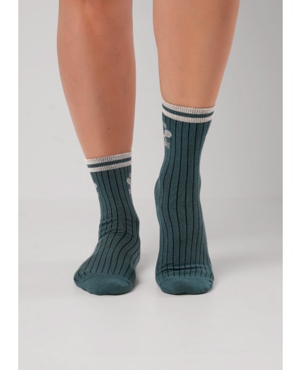 CLE Носки жен.Д5639 карелия хл+эл, зелёный