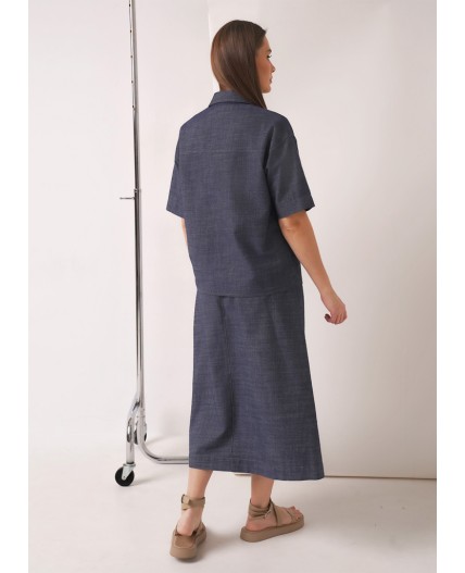 CLE Юбка жен. 263276/201дж, джинсовый