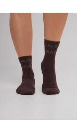 CLES Носки жен.L3010 market line хл+эл, кофейный