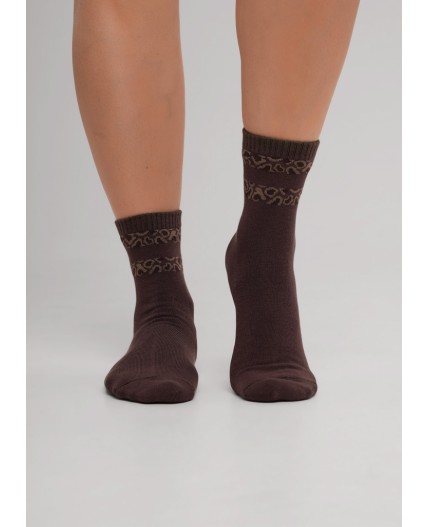 CLES Носки жен.L3010 market line хл+эл, кофейный