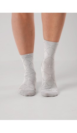 CLES Носки жен.L3014 market line хл+эл, св.серый