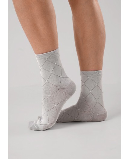 CLES Носки жен.L3014 market line хл+эл, св.серый