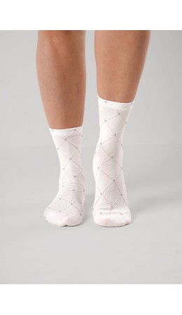 CLES Носки жен.L3014 market line хл+эл, белый