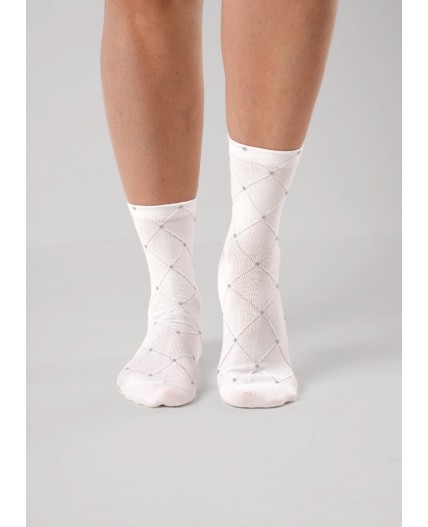 CLES Носки жен.L3014 market line хл+эл, белый
