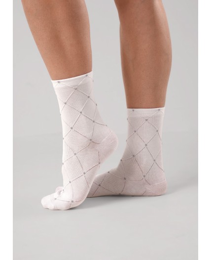 CLES Носки жен.L3014 market line хл+эл, белый