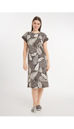 CLE LDR26-1231/1 Платье жен. Пальмира, молочный/т.коричневый