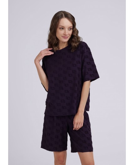 CLE LP14-968 Комплект жен. Домашний микс ОЗ24, т.фиолетовый