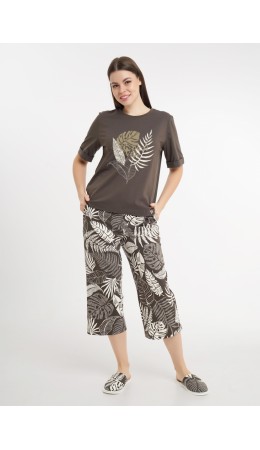 CLE LP26-1231/3 Набор одежды жен. Пальмира, т.коричневый/молочный