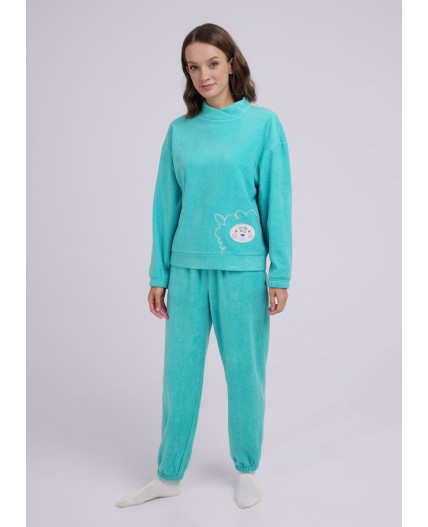 CLE LPC14-968 Костюм жен. Домашний микс ОЗ24, голубой/бирюзовый