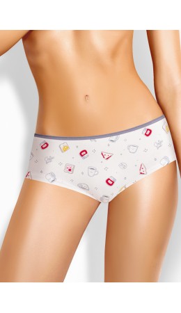 CLE SH1139/1 Трусы жен. Джем, молочный/красный