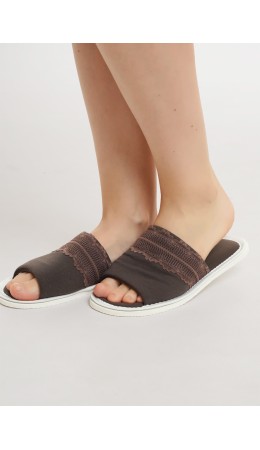 CLE SW26-1231O Пантолеты жен. домаш. Пальмира, т.коричневый