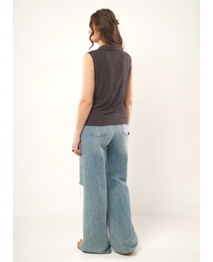 CLE Блузка жен. 267198шв, коричневый