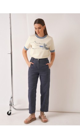 CLE Брюки жен. 263277/201дж, джинсовый