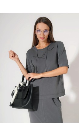 CLE Джемпер жен. 267183/200тдф_п, т.серый