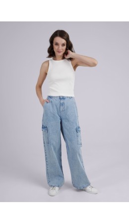 CLE Джинсы жен. 243876ру Сargo 26-30, голубой