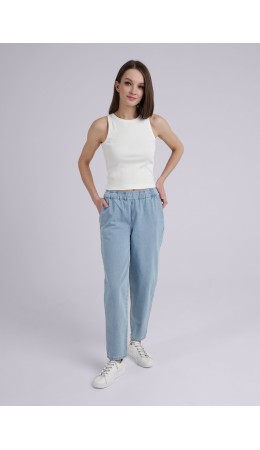 CLE Джинсы жен. 243882 Mom 26-31, св.голубой