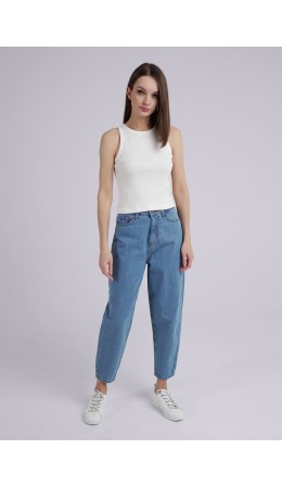 CLE Джинсы жен. 243883 Mom 26-31, голубой