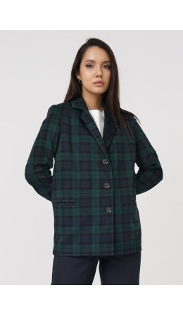CLE Жакет жен. 136363/124ввэ, зелёный/чёрный