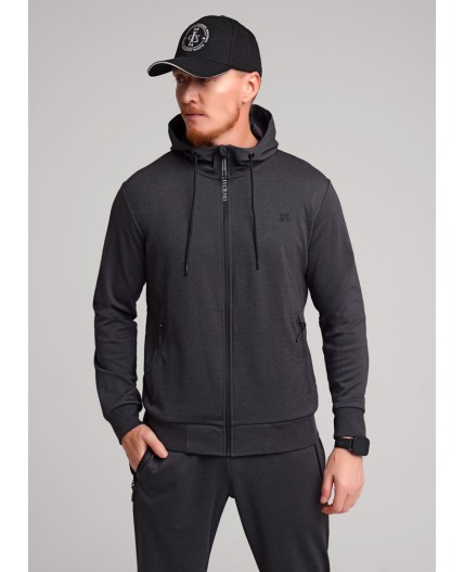 CLE Куртка муж. 662108зэ maxi(макси), чёрный/т.серый