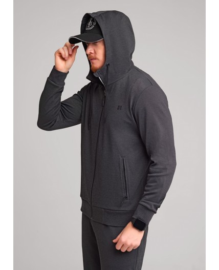CLE Куртка муж. 662108зэ maxi(макси), чёрный/т.серый