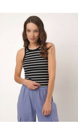 CLE Майка жен. 266966шн, чёрный/молочный