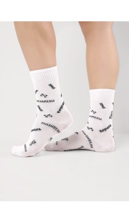 CLE Носки дет.(набор)С15810 18-20 2шт/уп школа хл+эл, чёрный/белый