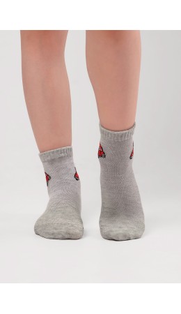 CLE Носки дет.С1626 16-18,18-20 сетка мал, меланж серый