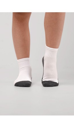 CLE Носки дет.С1627 20-22,22 сетка мал, белый/меланж т.серый