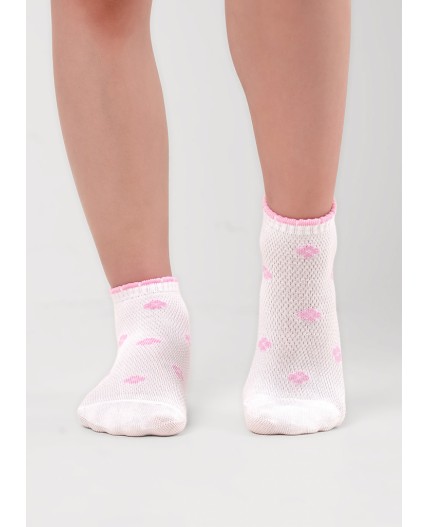 CLE Носки дет.С1631 12-14,14-16 сетка дев, белый