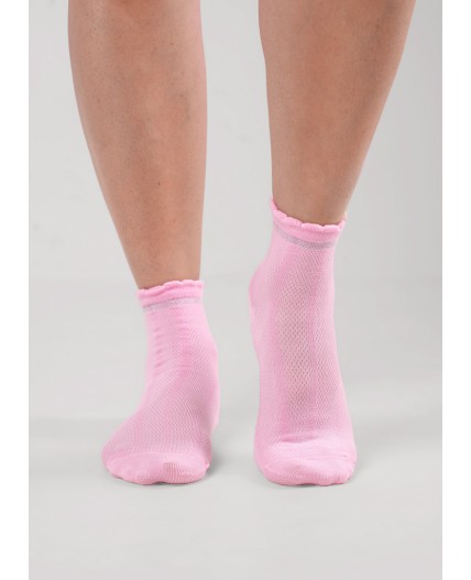 CLE Носки дет.С1632 24 сетка дев, розовый