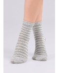 CLE Носки жен.L1001 маркет хл+эл, меланж серый