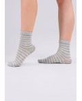 CLE Носки жен.L1001 маркет хл+эл, меланж серый