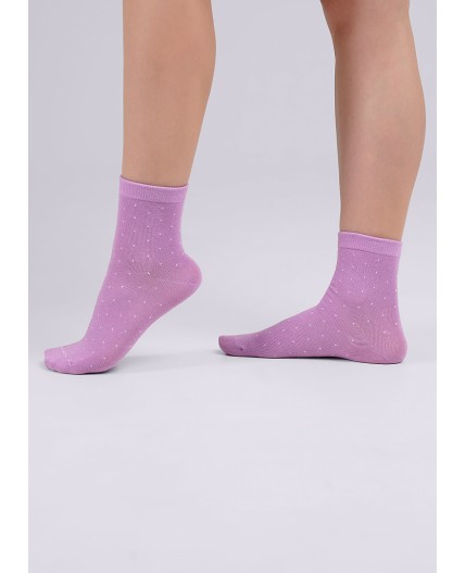 CLE Носки жен.L1002 маркет хл+эл, св.фиолетовый