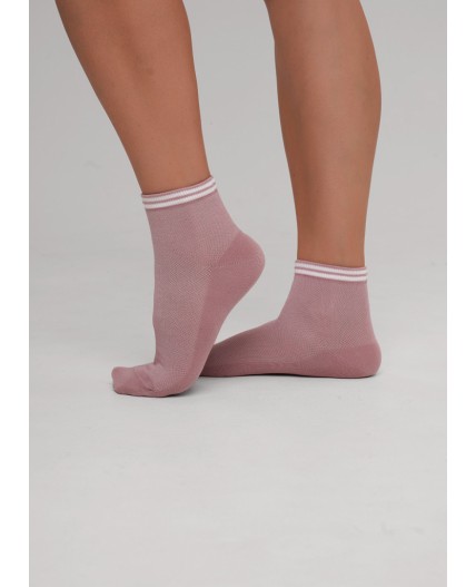 CLE Носки жен.L2004 маркет сетка, т.розовый