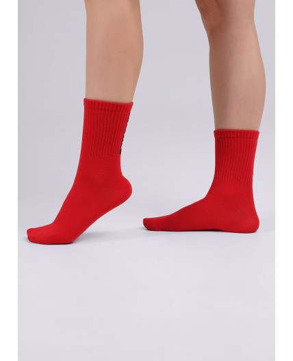 CLE Носки жен.L3002 маркет хл+эл, красный