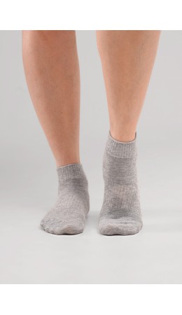 CLE Носки жен.S244 база сетка, меланж серый