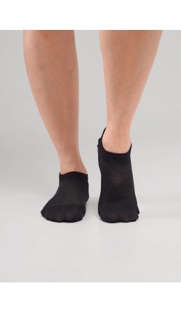 CLE Носки жен.S245 сетка укороч, чёрный