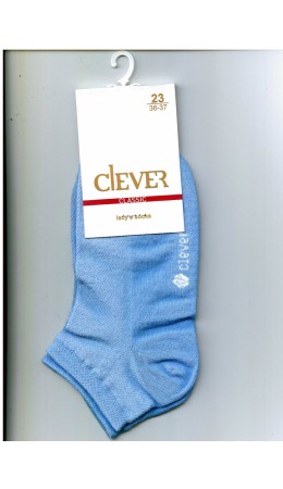 CLE Носки жен.Д203 хл+эл ук се, голубой