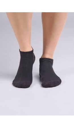 CLE Носки жен.Д203 хл+эл ук се, т.серый