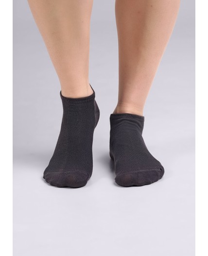 CLE Носки жен.Д203 хл+эл ук се, т.серый
