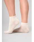CLE Носки жен.Д5600 дизайн база укороч, меланж св.бежевый