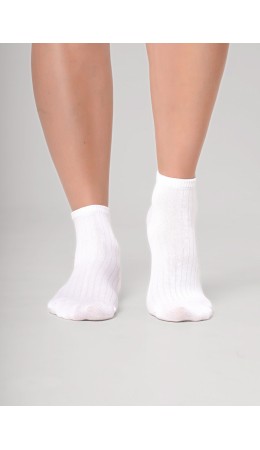 CLE Носки жен.Д5600 дизайн база укороч, белый