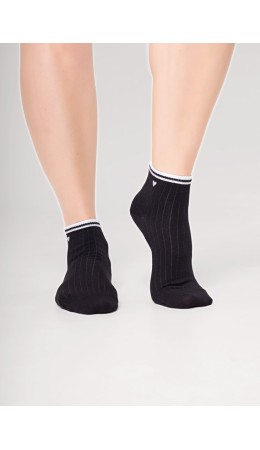 CLE Носки жен.Д5601 дизайн база укороч, чёрный